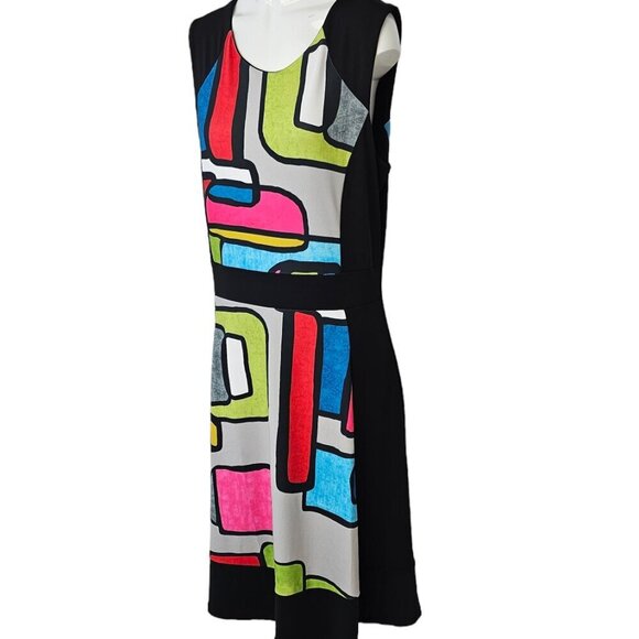 Simply Art Dolcezza Dress Abstract Art To Wear Size M Irena Orlov Vibrant NWT - Picture 6 of 10